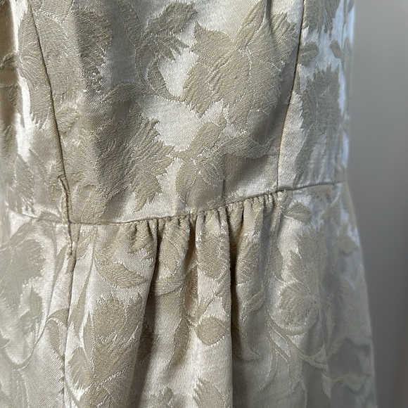 White/cream vintage brocade wiggle dress by Cathy Gray Inc - Picture 3 of 5